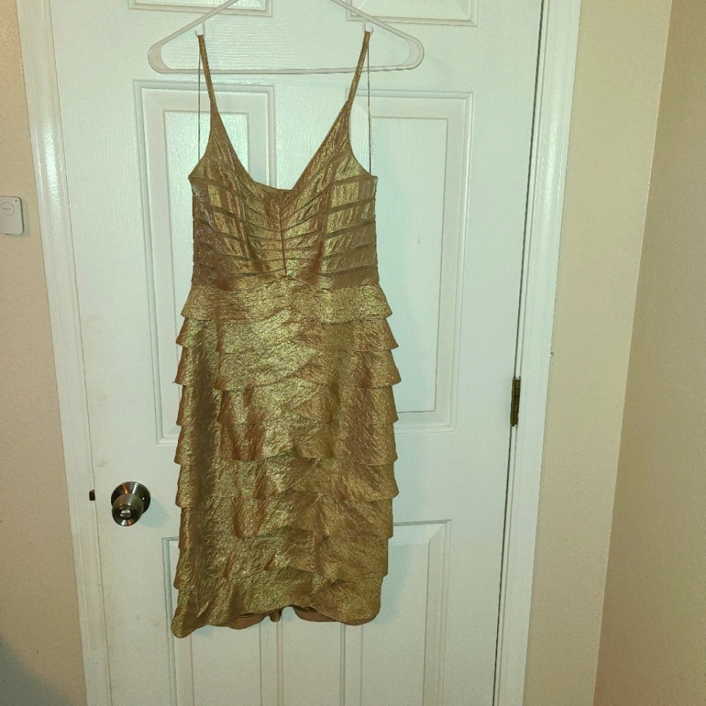Adrianna Papell Gold Dress